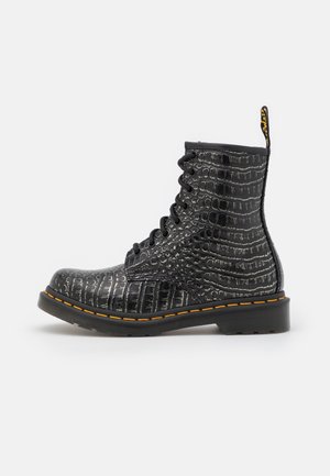 Snörstövletter - mottled black