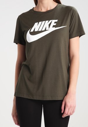 T-shirt med print - khaki
