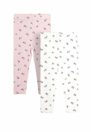 JoJo Maman Bébé BERRY FLORAL FRILL 2 PACK REGULAR FIT - Leggings - Hosen - pink