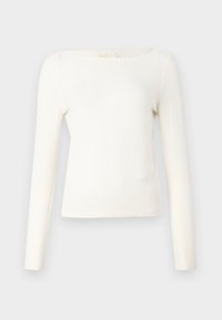 Long-Sleeve Cozy Lounge Knit Wide Crew Top - T-shirt à manches longues - jet stream