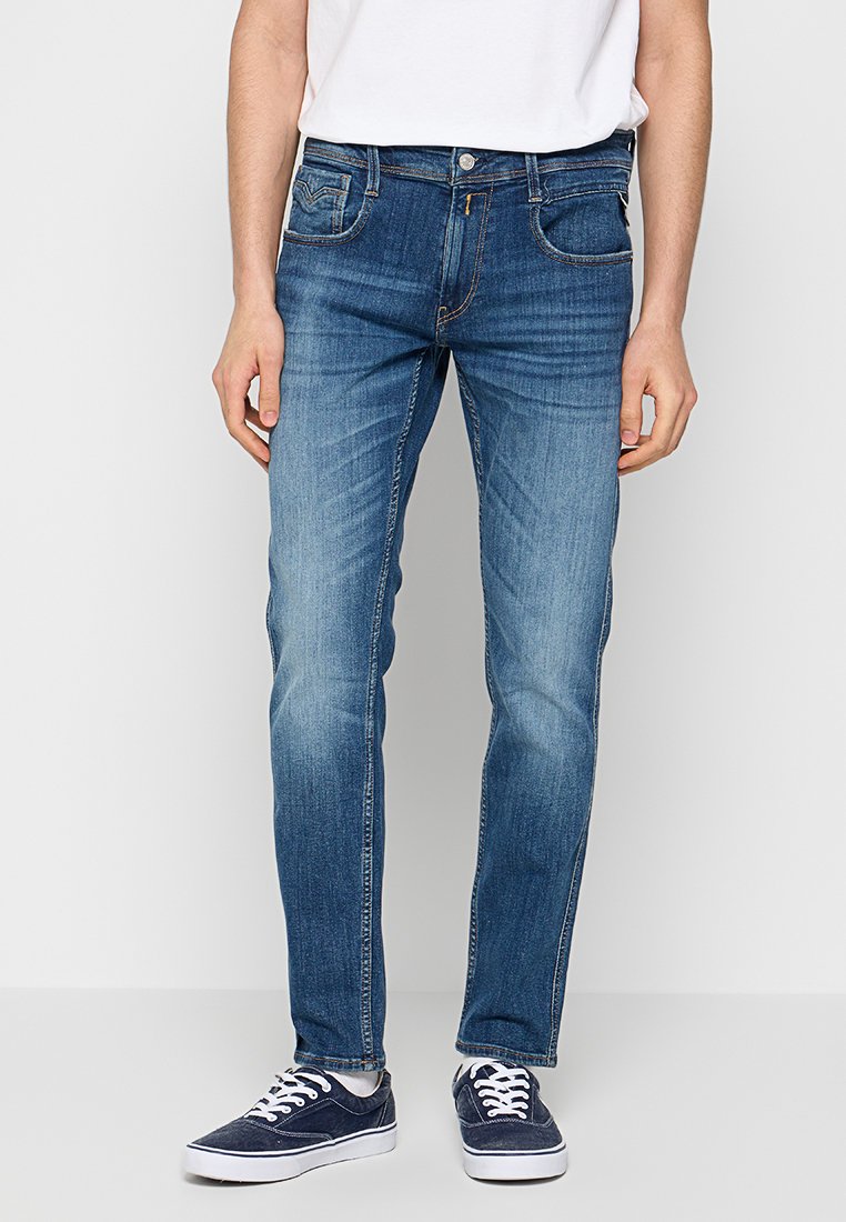 Replay Slim fit jeans donkerblauw Replay Slim fit jeans donkerblauw