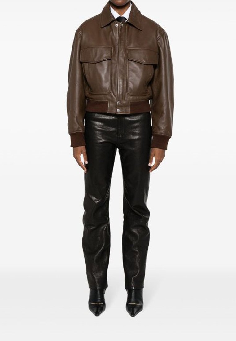 Each x Other Leren jas bruin