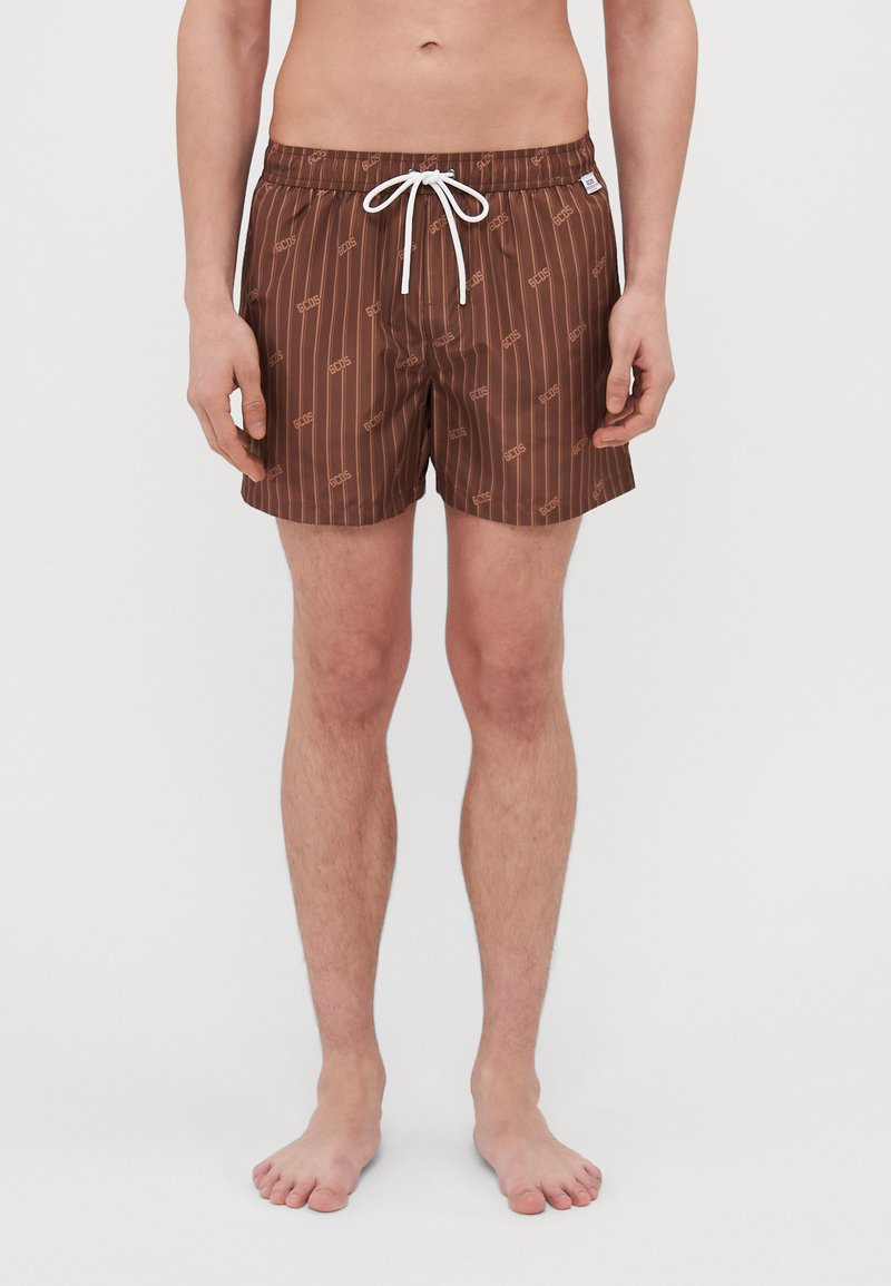 GCDS - ESSENTIALS - Bañador corto - dark brown, Ampliar