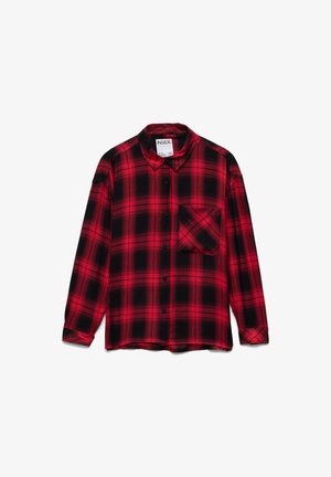 INSIDE DE CUADROS CON BOLSILLO - Blusa - rojo