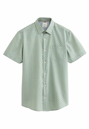 SHIRT - Vapaa-ajan kauluspaita - green geometric print