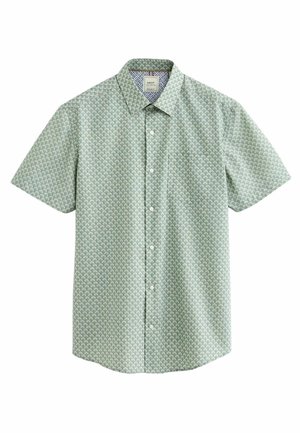 Chemise - green geometric print