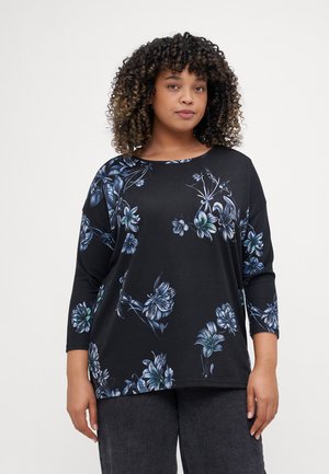 CARALBA 3/4 - Jumper - black/ivy green/white