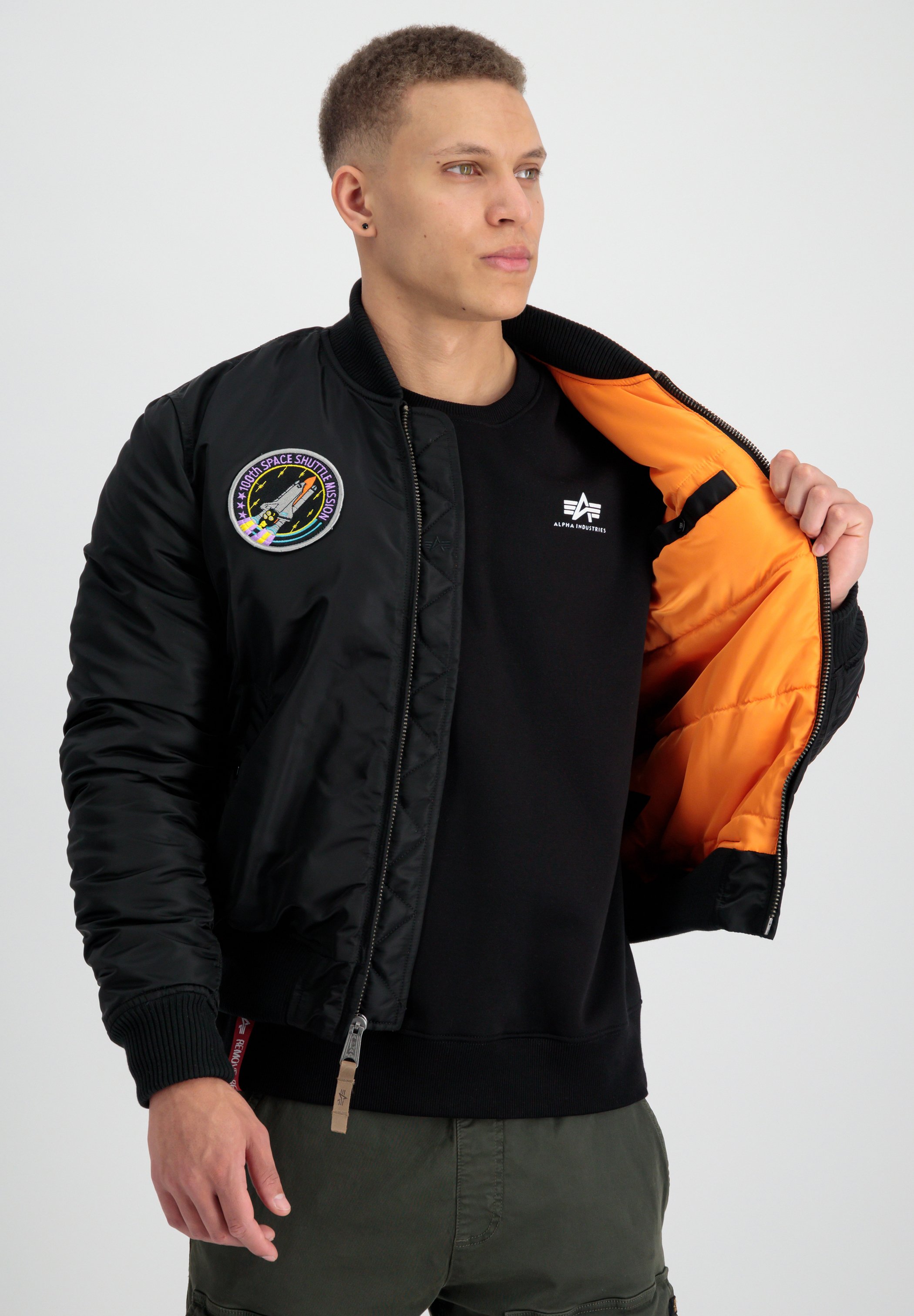 Alpha Industries MA-1 VF NASA - Bomber Jacket - black lilac