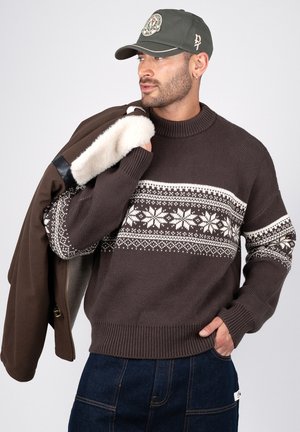 PROHIBITED, NORDIC KNIT SWEATER UNISEX - Trui - brown