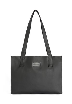 SHOPPING CON LOGO APPLICATO. - Bolso shopping - nero