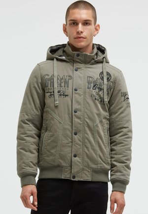 MIT KAPUZE UND ARTWORKS - Winterjacke - vintage khaki