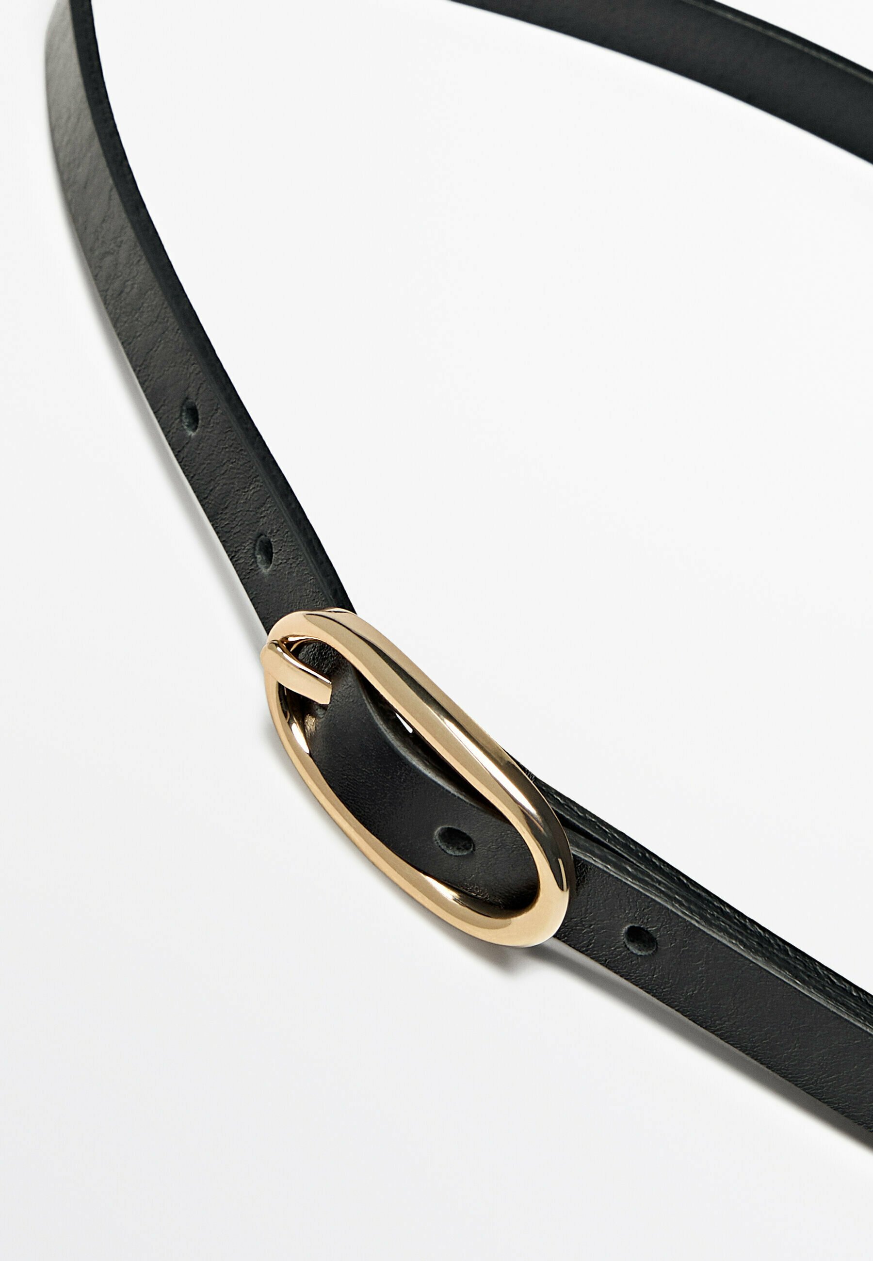 Massimo Dutti WITH OVAL BUCKLE - Gürtel - black/schwarz