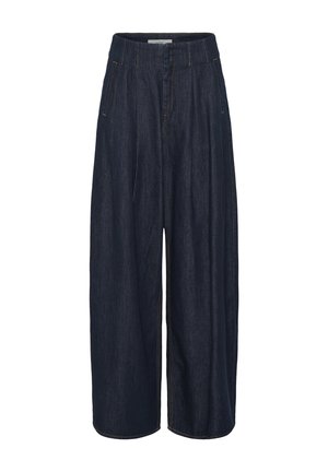 InWear, HIROIW PANT - Wide Leg - washed dark blue denim