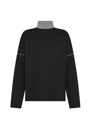 Deha, BI-COLOUR HIGH NECK SWEATER - SWEATER - Strickpullover - black