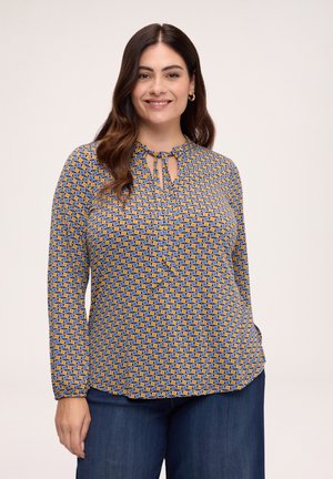 Fiorella Rubino, T-SHIRT CON STAMPA E FIOCCO (ITALIAN SIZE) - Blouse - blu