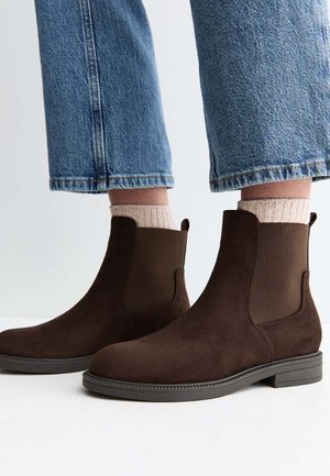 New Look Wide Fit, WIDE FIT DARK    FLAT BOOTS - Classic ankle boots - dark brown