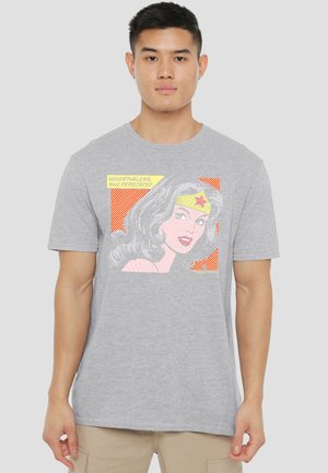 Cotton Soul, WONDER WOMAN SHE PERSISTED - Print T-shirt - mottled light grey