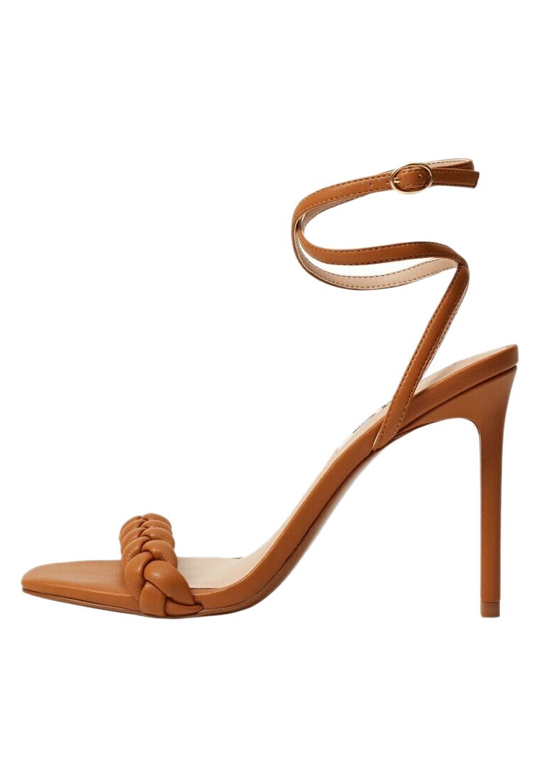 Mango TREN - Sandalias de tacón - marron moyen/marrón - Zalando.es
