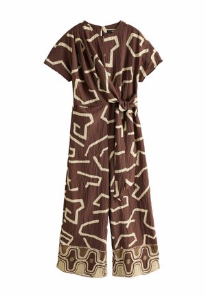 TALL FIT  DETAIL - Overal - brown geo print