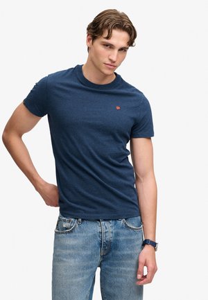 Superdry & Co, SUPERDRY ESSENTIAL SD&CO LOGO EMBROIDERED T-SHIRT.. - T-Shirt basic - deep sea blue marl orange