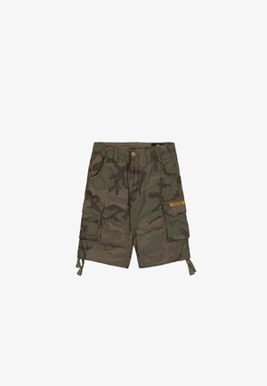 Kaubanduses lühikesed püksid kamuflaažimustris. Valmistatud vastupidavast kangast, mitmete taskutega ja paeladega ääres. Peamiselt roheline toon.