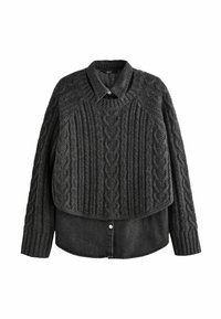 Next LAYER CABLE  - Džemper - grey charcoal