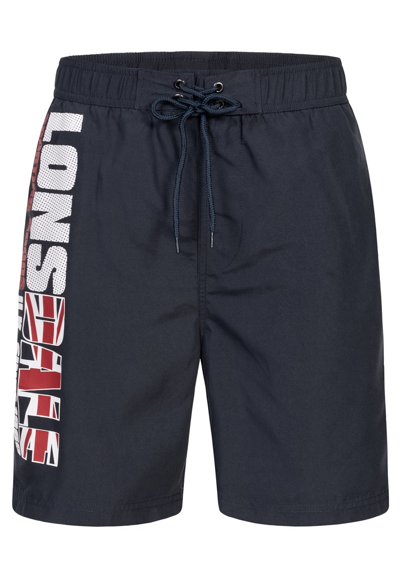 Lonsdale NORMALE PASSFORM CARNKIE - Fürdőnadrág - navy/red/ white