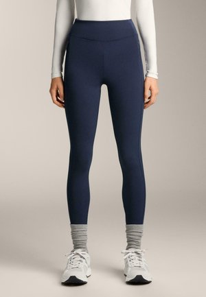 WARM HIGH RISE ANKLE LENGTH WITH POCKETS - Tights - metallic blue
