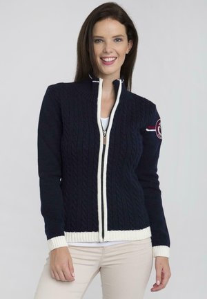 MIT REISSVERSCHLUSS - Kofta - navy white