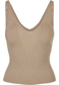 Urban Classics LADIES RIB KNIT TOP - Top - khaki