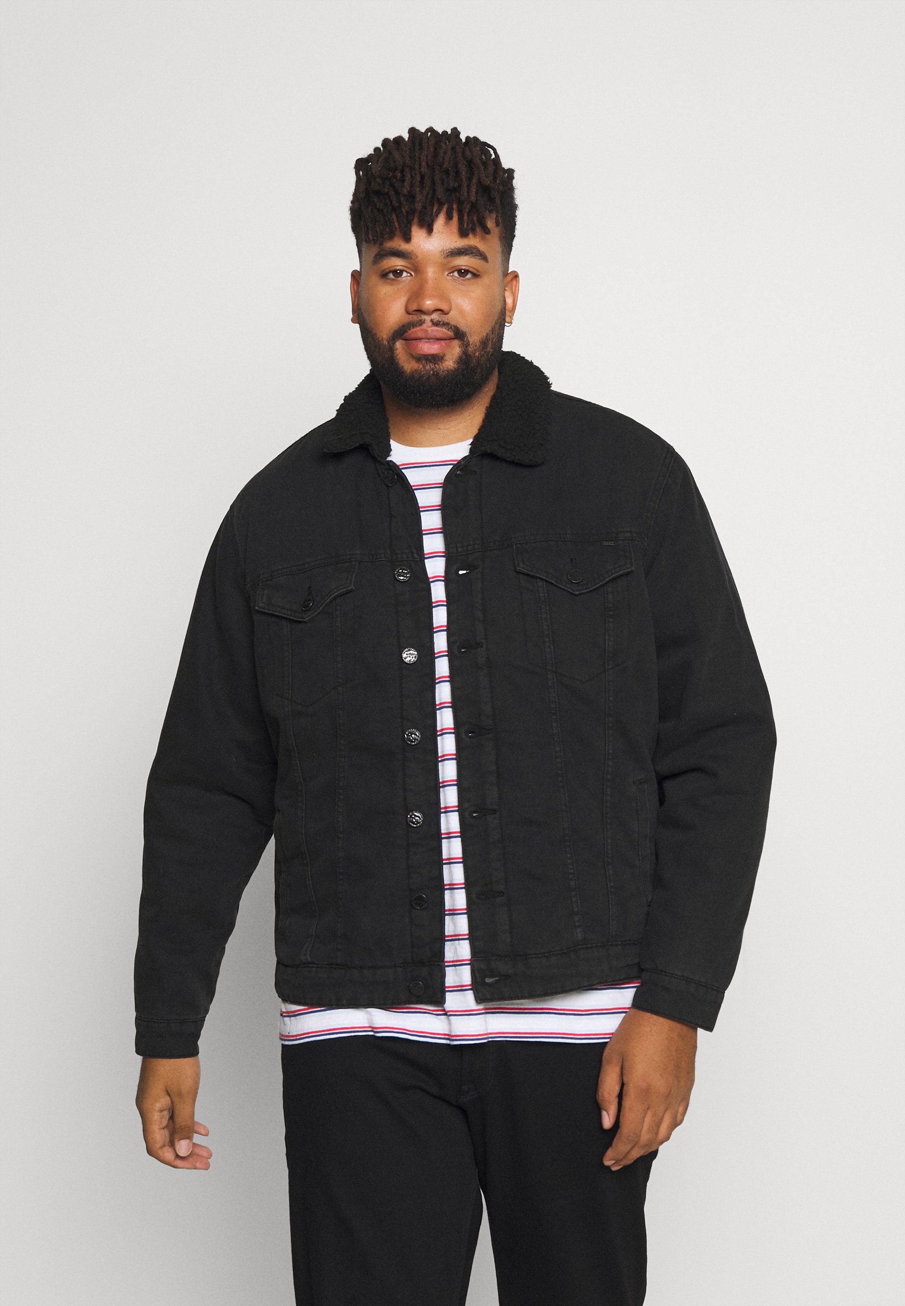 only and sons black denim jacket