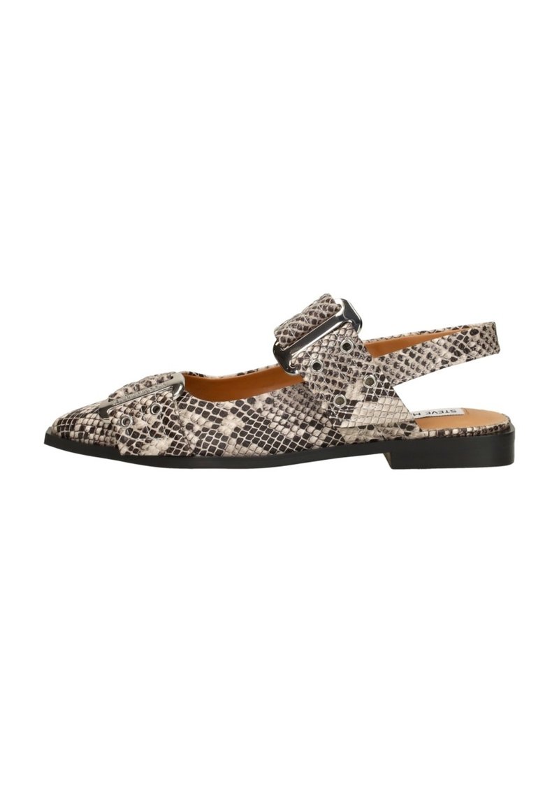 Steve Madden GRAND AVE - Ballerines à brides arrière - lt beige snake