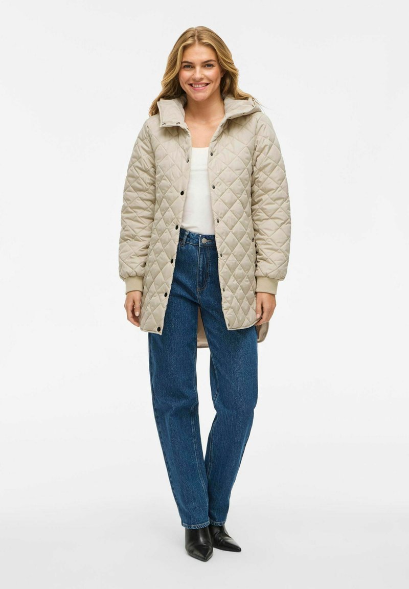 VILA VITATE LS HOODED Abrigo de invierno feather gray/gris