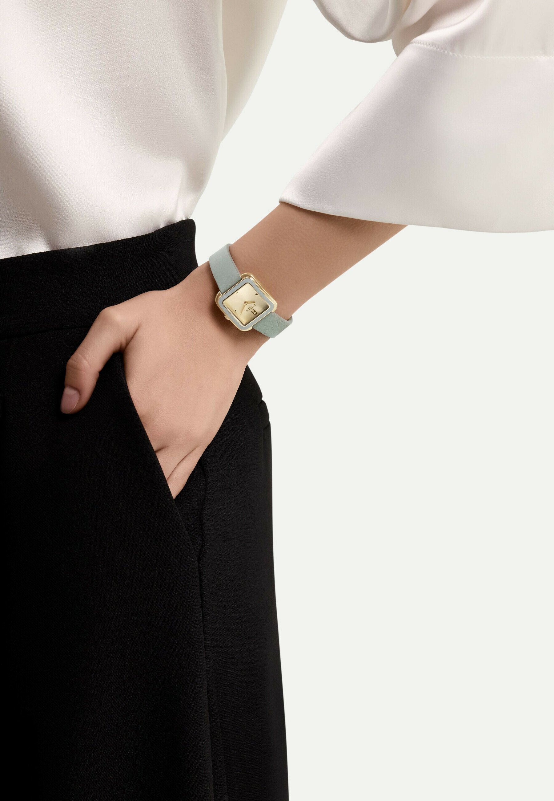 Furla Neon Green Leather Strap Square Watch WW00125_LM0000_1007_0118S_M1.jpg main image 3