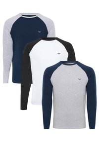 Threadbare 3ER PACK - Langærmet T-shirt - blau