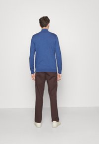 Selected Homme SLHBERG HALF ZIP  - Pulóver - true navy detail melange