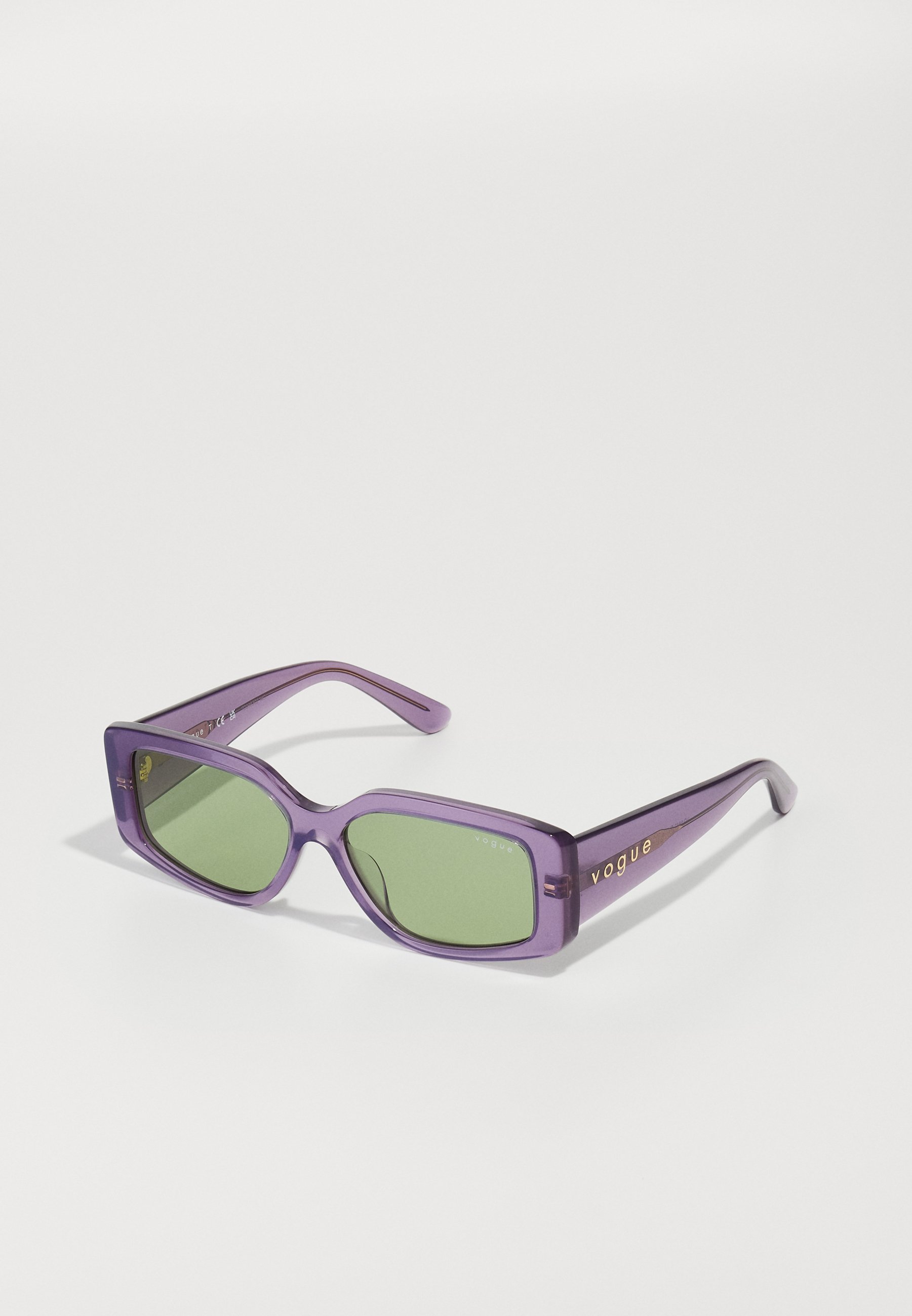 Vogue Oversized Purple and Pink Sunglasses Vogue Eyewear VO5426S - Rectangle Transparent Purple Frame  main image 2