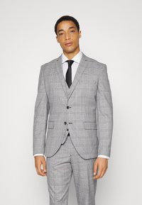 Selected Homme SLHMYLOLOGAN SUIT - Fato - grey melange/hounds check