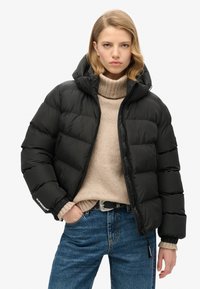 Superdry & Co HOODED PUFFER - Giacca invernale - black