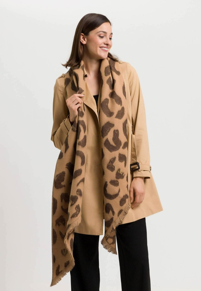FRAAS ANIMAL LEO BIAS CUT - Écharpe - camel
