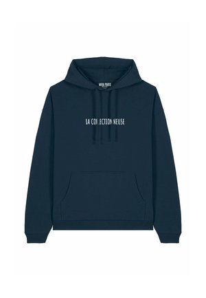 LA COLLECTIONNEUSE EMBROIDERY UNISEX OVERSIZE  - Sweat à capuche - dark blue