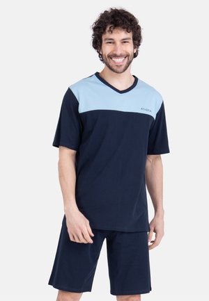 Athena, PYJAMA COURT HOMME ECOPACK CONSTRUCTION ATHENA SET - Pyjama - bleu-marine