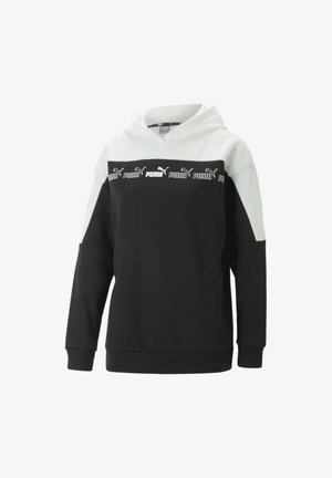 AROUND THE BLOCK - Kapuzenpullover - black white