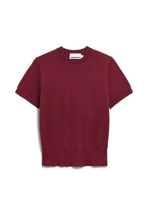 ARMEDANGELS, FINE KNIT - T-shirt imprimé - velvet red
