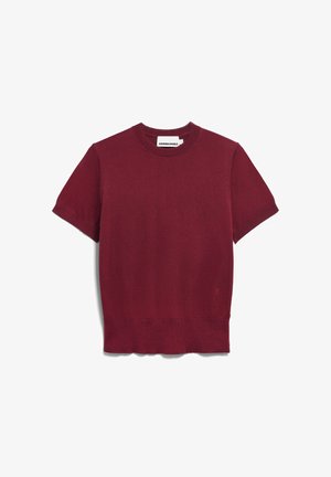 ARMEDANGELS, FINE KNIT - T-Shirt print - velvet red