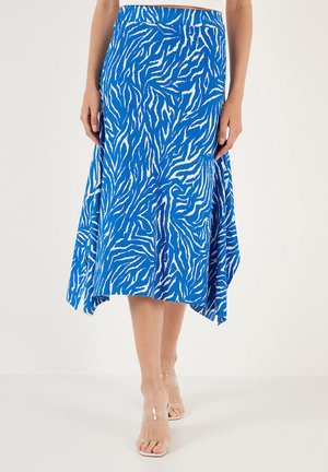 MIDI  - A-line skirt - blue