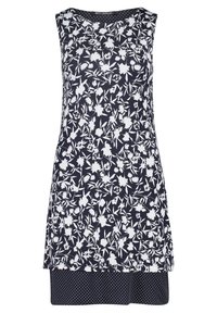Betty Barclay OHNE ARM - Jersey dress - dunkelblau weiß