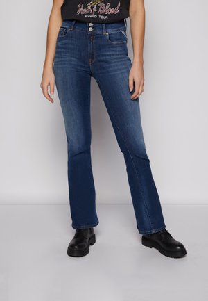 NEWLUZ FLARE PANTS - Flared Jeans - medium blue