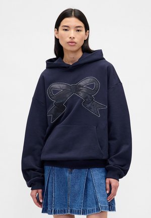GAP GAP SANDY LIANG ADULT HEAVYWEIGHT BOW OVERSIZED HOODIE - Ikdienas džemperis - navy uniform