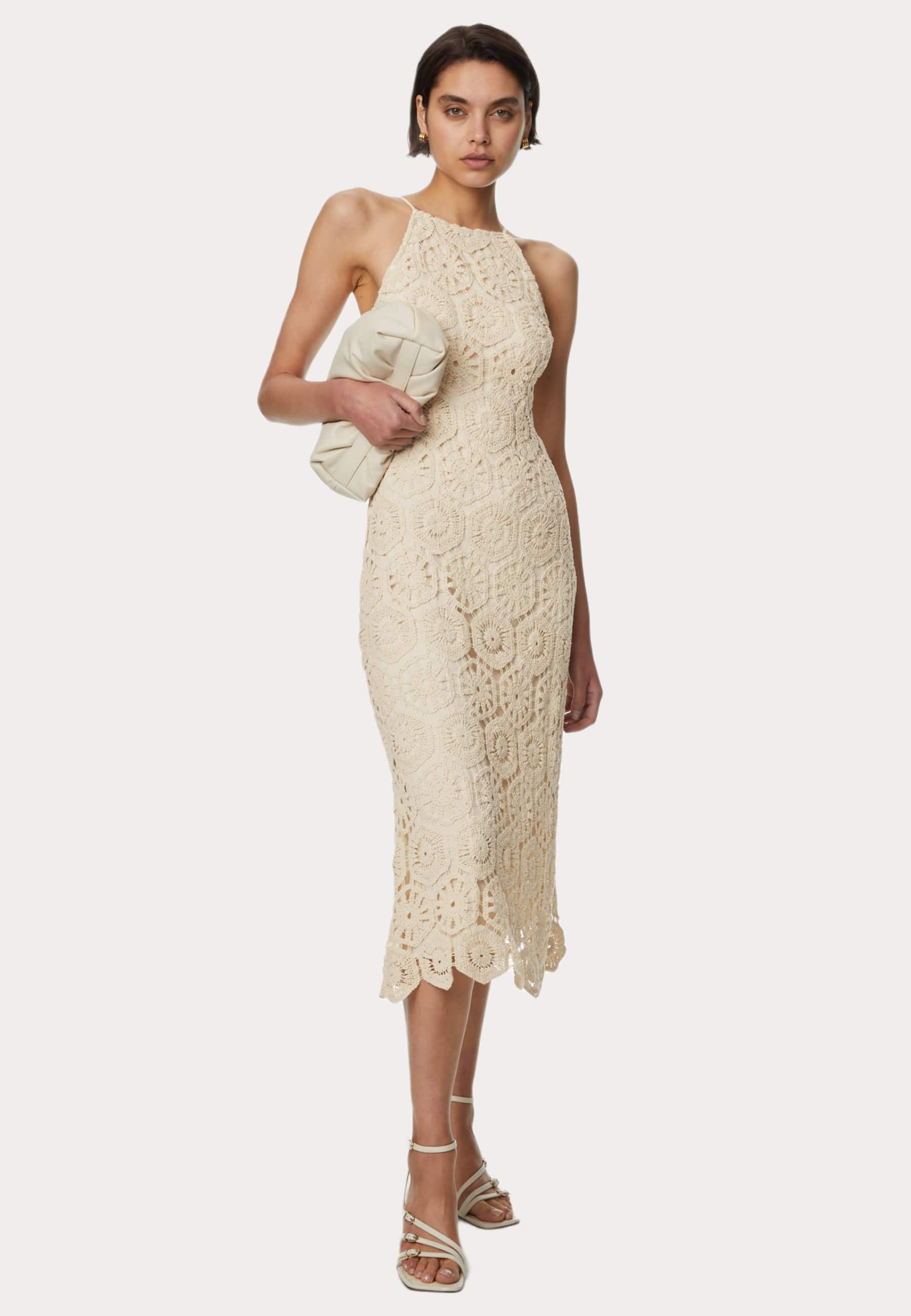 white christmas dresses Dalton Backless Crochet Maxi Dress main image 1